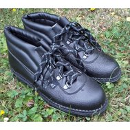Výprodej - Pionýrky černé, kožené boty zateplené chlupem,  vel. 4 (eur 37)