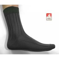 Ponožky vycházkové černé,  podélný proužek, 80% bavlna, 20% PAM