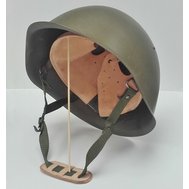 Helma plechová, zelený řemínek, přilba originál armády ČSLA