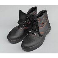 Kotníkové pracovní kožené boty Gama S1, černé, s výztuhou