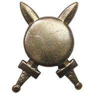 Odznak domobrana, mosazný, originál army označení na klopě vojáka ČSLA