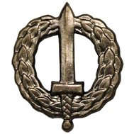 Odznak vševojskový ČSLA, mosazný, originál army označení na klopě vojáka