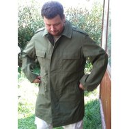 Kabát 85, zelenohnědý, pevný a praktický do přírody