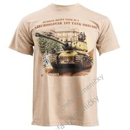 Kvalitní tričko s potiskem CS 1st TANK BRIGADE, bavlněné, velikost M