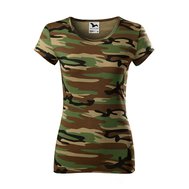 Dámské maskované tričko, camouflage BROWN