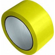 Balící lepící páska PE, žlutá, šíře 48 mm, délka 66 m
