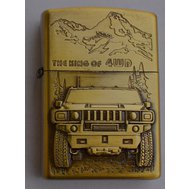 Stylový zapalovač na benzin ve stylu Zipo, Jeep The King Of 4WD - maska