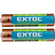 pár baterie Ultra plus Extol, 1,5V AA (LR6), alkalické