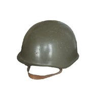Helma plechová, kožený řemínek, přilba originál armády ČSLA, použitá