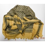 Šátek arafat Petreq tactical, barva hořčice, palestina , 100% bavlna
