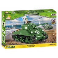 Stavebnice COBI - Tank US Army M4A1 Sherman, 480 dílků, 1 figurka