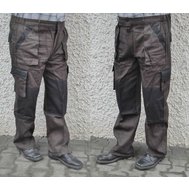 Pracovní kalhoty pánské, UT MAX,  hnědočerné, silná 100% bavlna