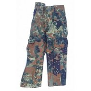 Kalhoty dětské maskované BW, podle vzoru US army BDU, v pase nařasená guma