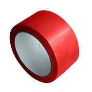 Balící lepící páska PE, červená, šíře 48 mm, délka 66 m
